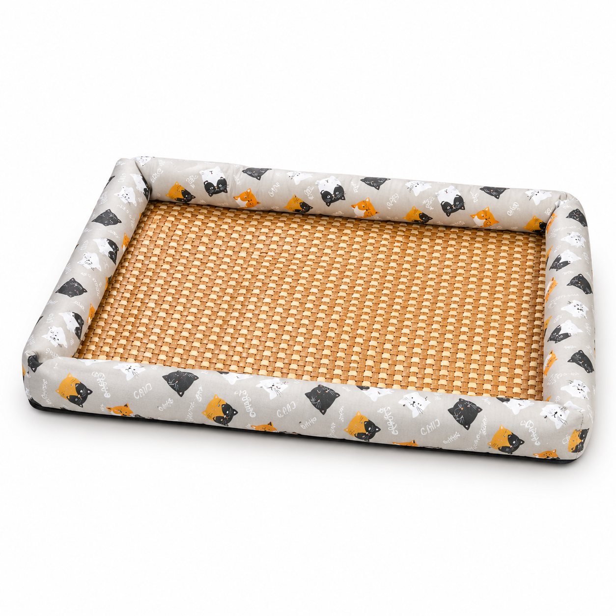 Purrela Palma Woven Cooling Cat Mat with Bolster