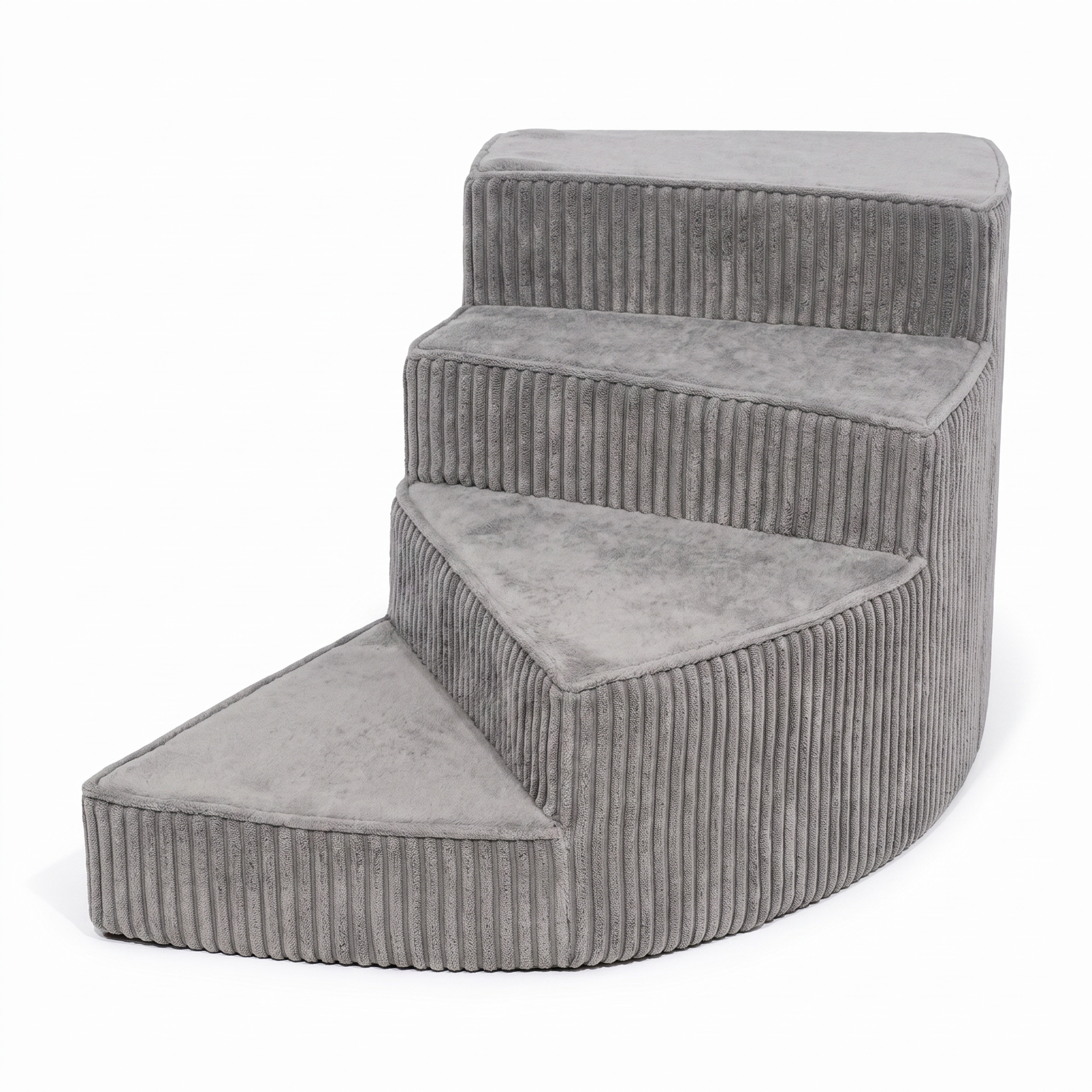 Grey Cloud Climb cat stairs, 4 steps, on a white background