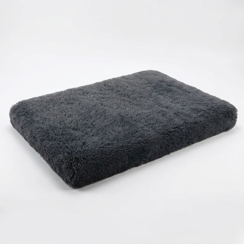 Dark Grey Cloudrest calming cat mat on white background