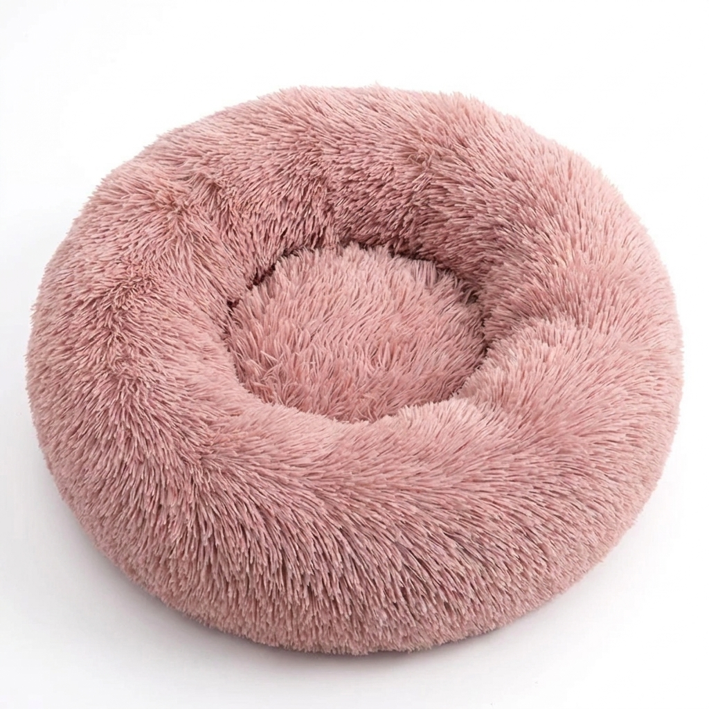 Halo calming donut cat bed in Pink