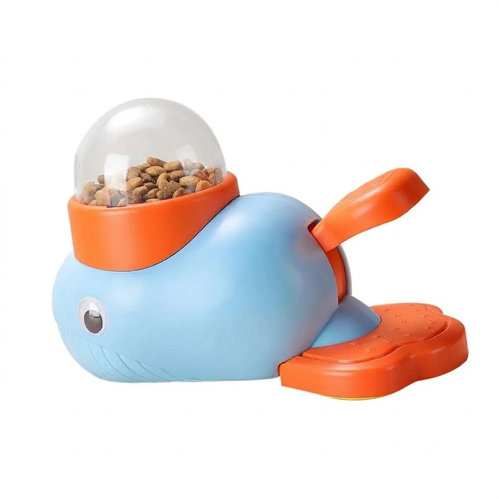 Forage interactive cat treat dispenser in Blue