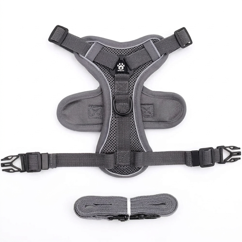 Wander cat harness and leash set in Gray