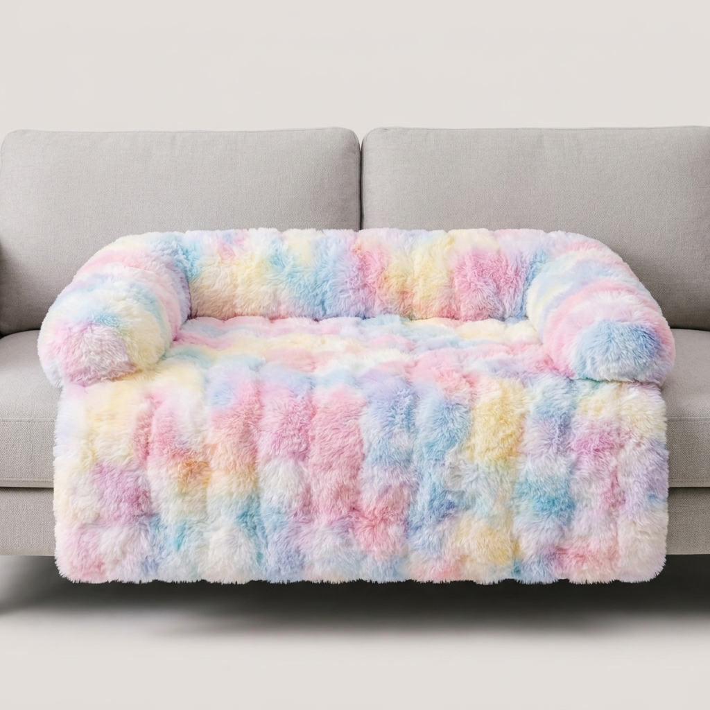 Hush calming cat bed sofa protector in Colorful pastel