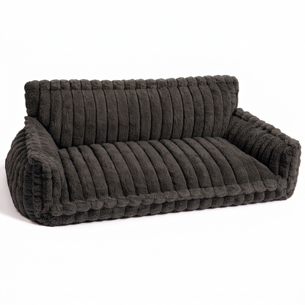 Reverie orthopedic cat sofa bed in Dark Grey
