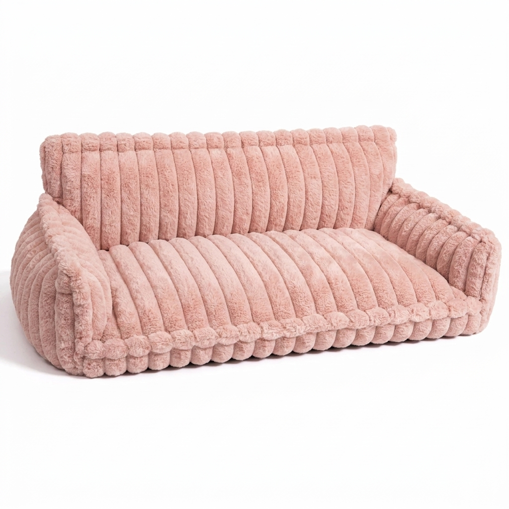 Reverie orthopedic cat sofa bed in Pink