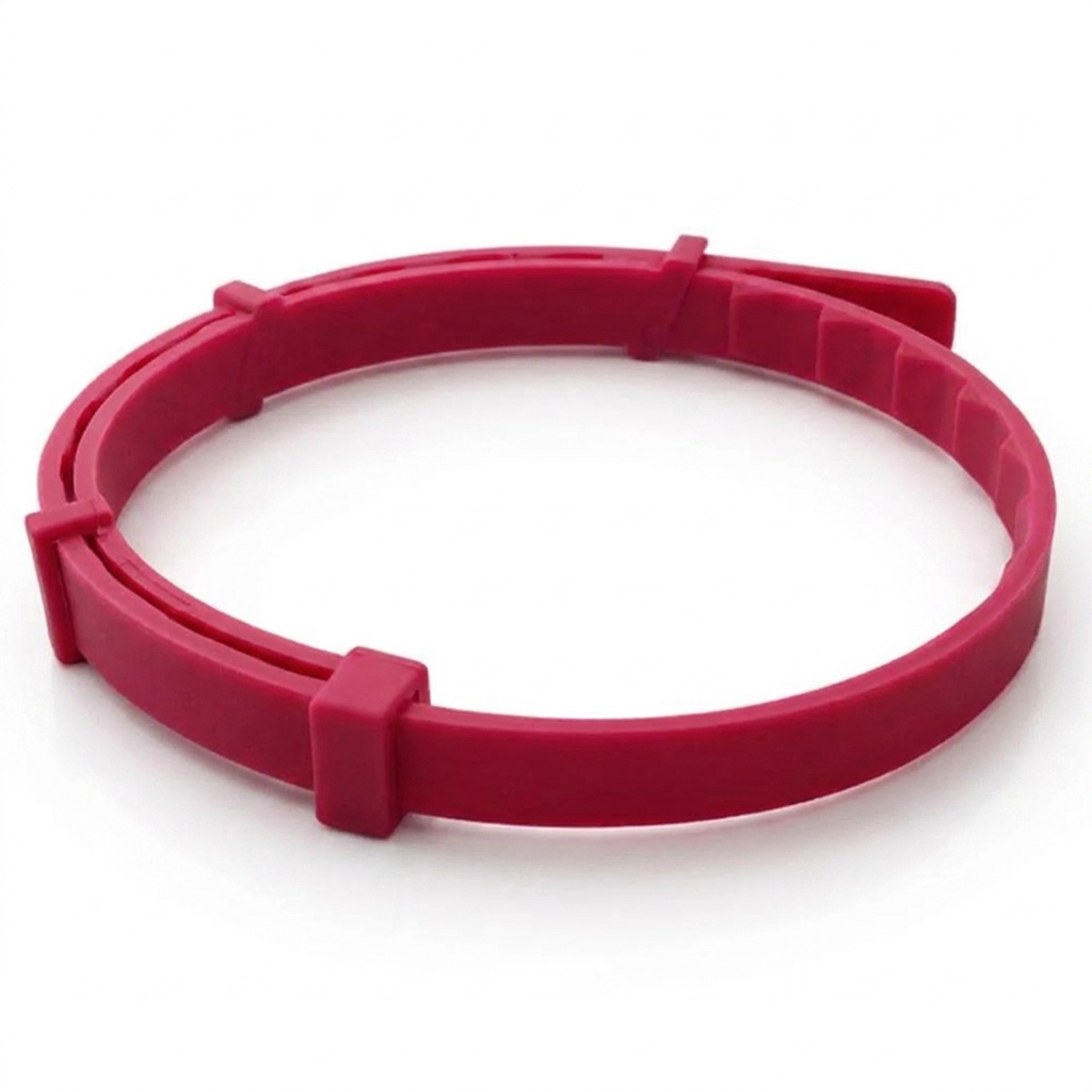 Serene calming cat collar, rose red