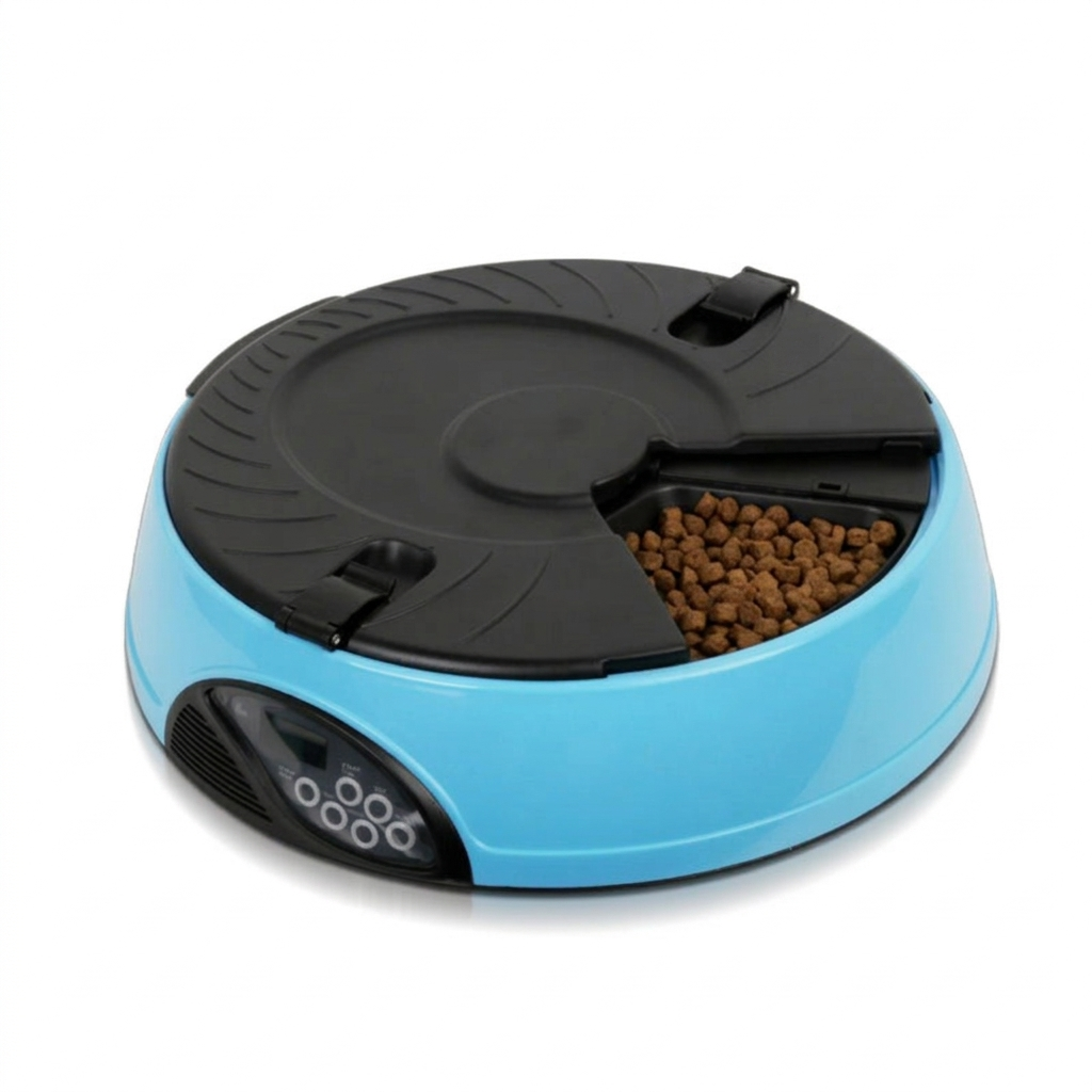 Tempo automatic cat feeder in blue