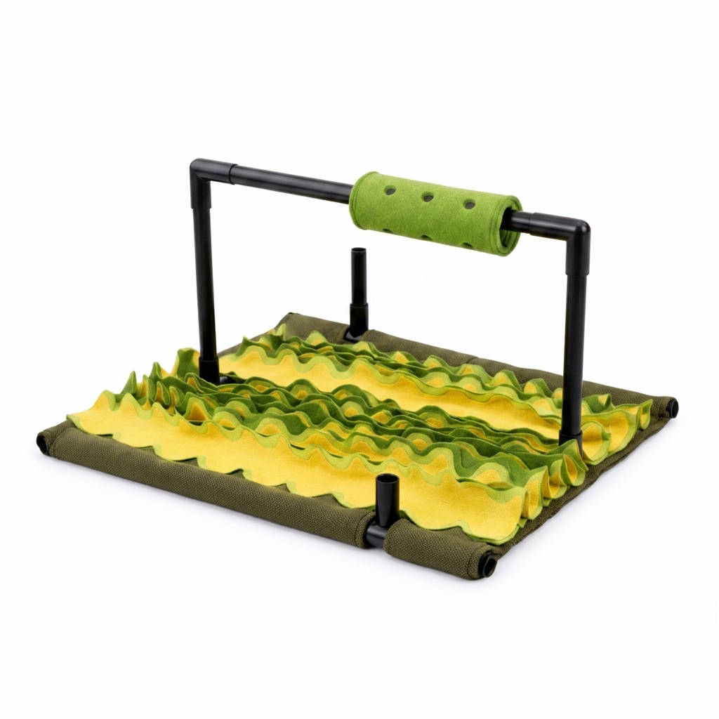 Graze interactive cat snuffle mat with rolling treat roller