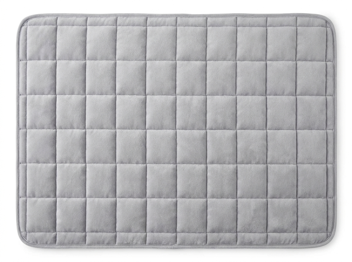 Clover quilted cat mat in light grey, product photo