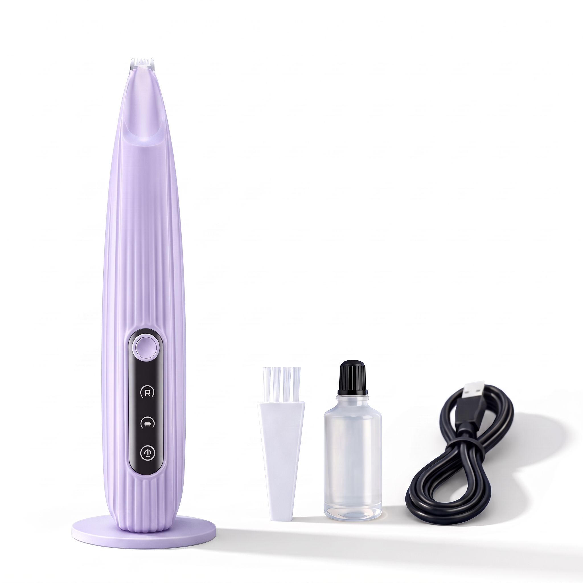 Glint Cat Paw & Face Trimmer Purple with LED and accessory kit