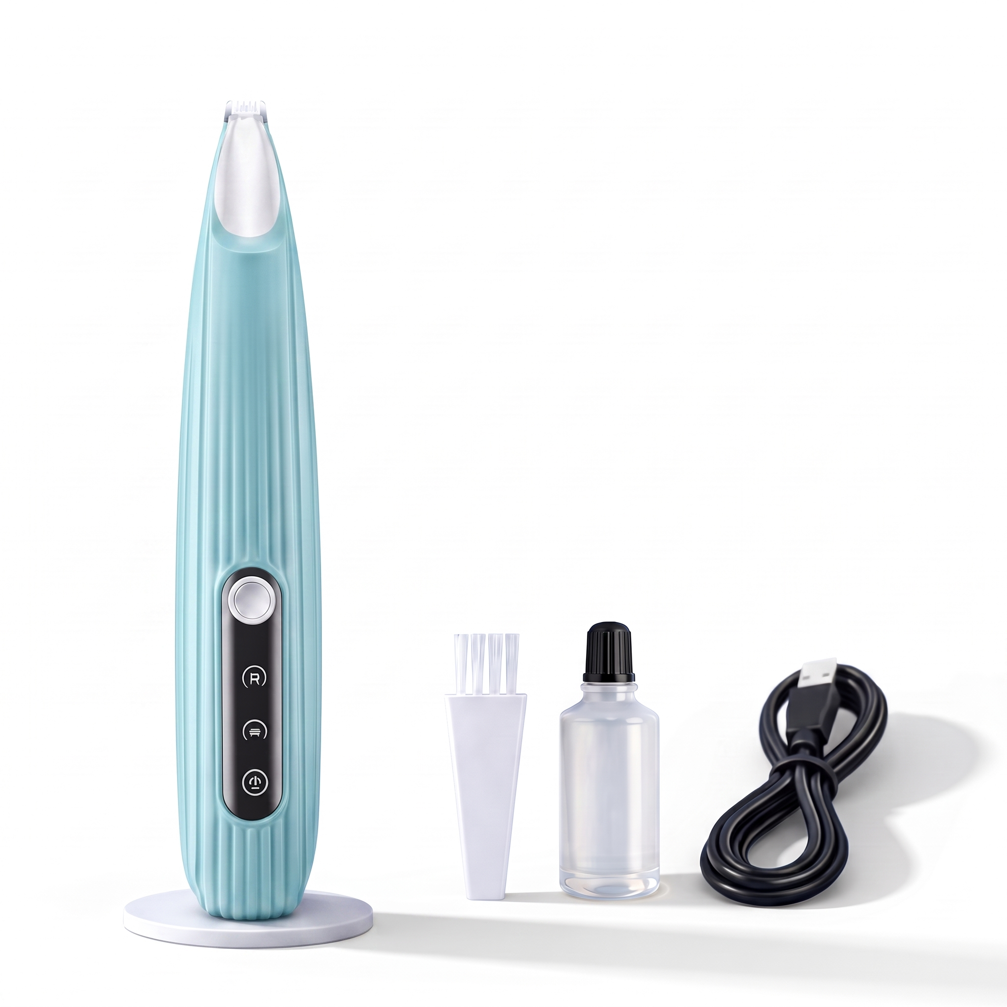 Glint Cat Paw & Face Trimmer Blue with LED and accessory kit