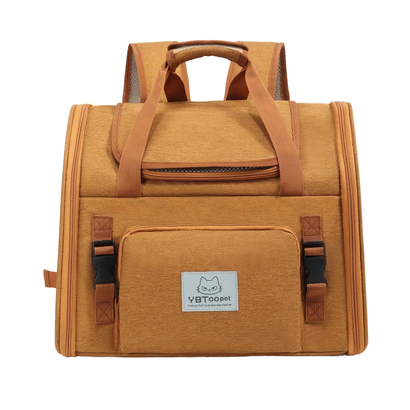 Khaki Brown Horizon expandable cat backpack carrier
