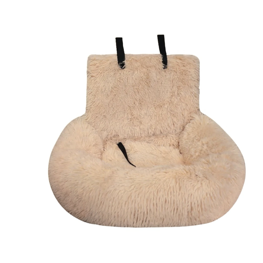 Rove plush cat car-seat bed in Khaki