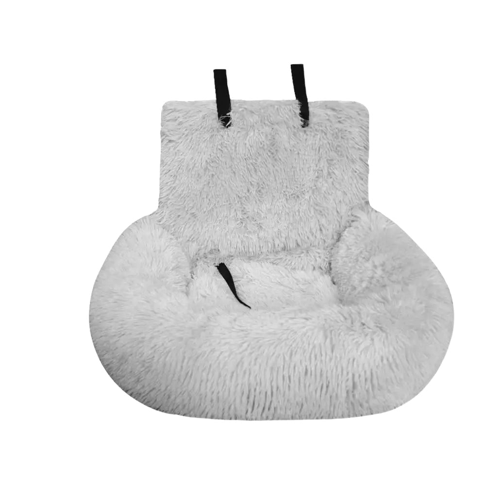 Rove plush cat car-seat bed in Light Grey