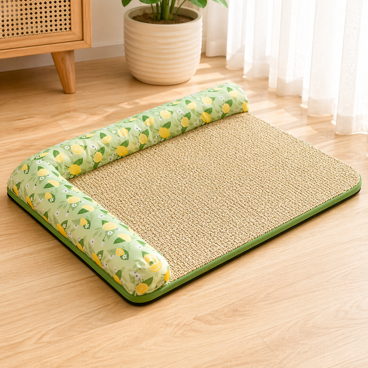 Purrela Zest Cooling Cat Bed Mat with Bolster