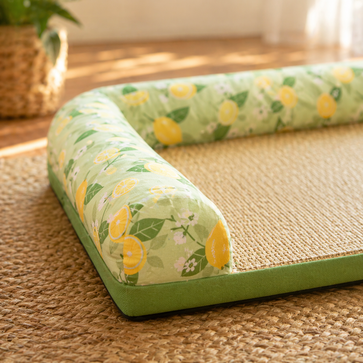 Purrela Zest Cooling Cat Bed Mat with Bolster