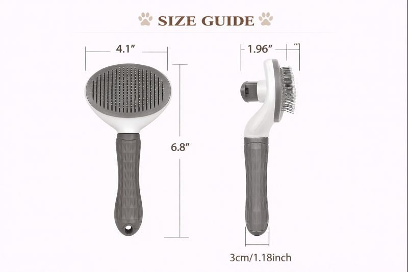 Sleek Self-Cleaning Cat Slicker Brush — Size guide