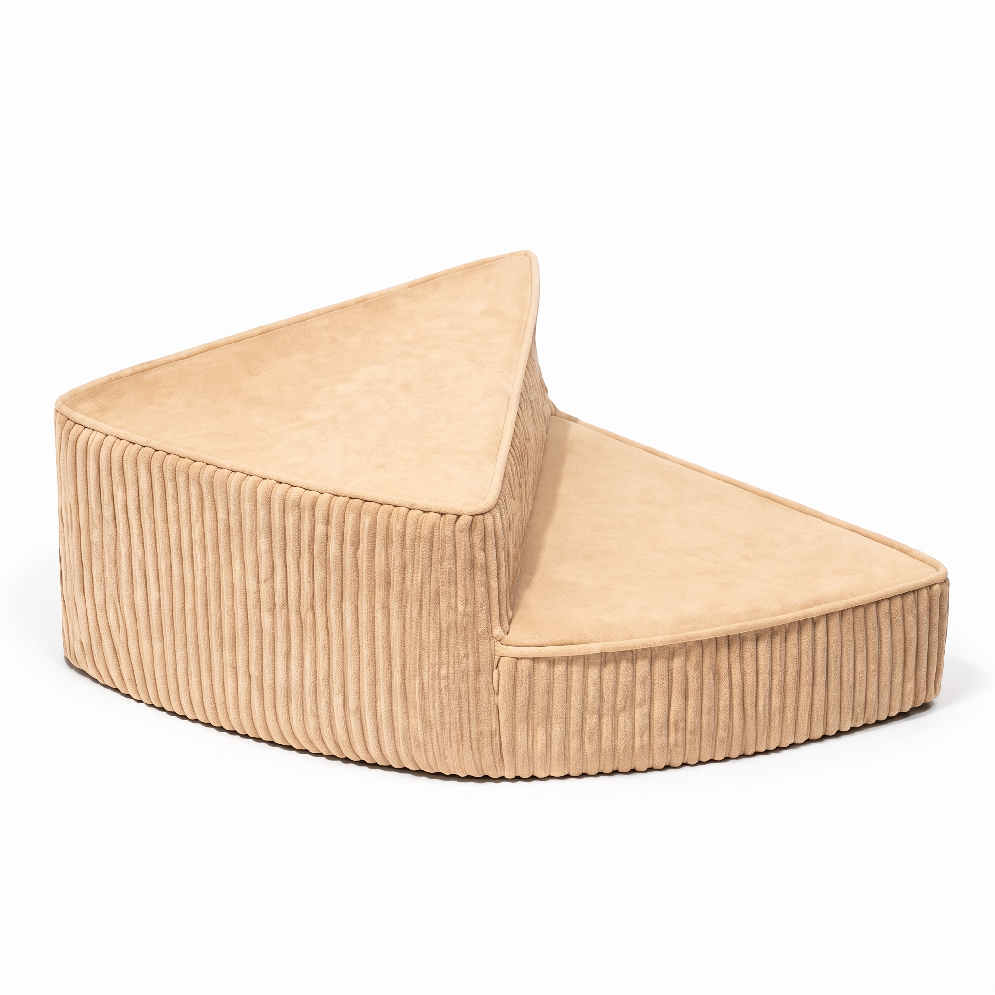 Khaki Cloud Climb cat stairs, 2 steps, on a white background