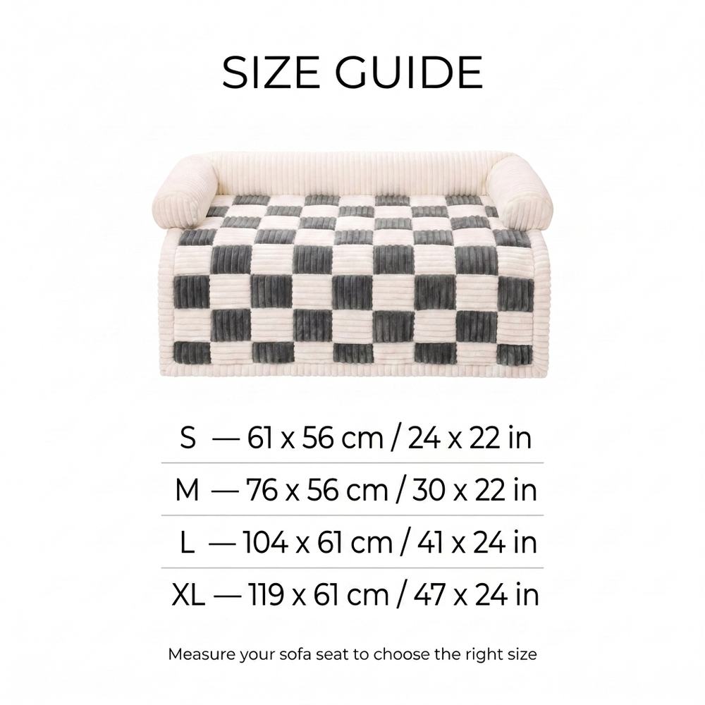 Cozynook Cat Couch Protector — Size guide