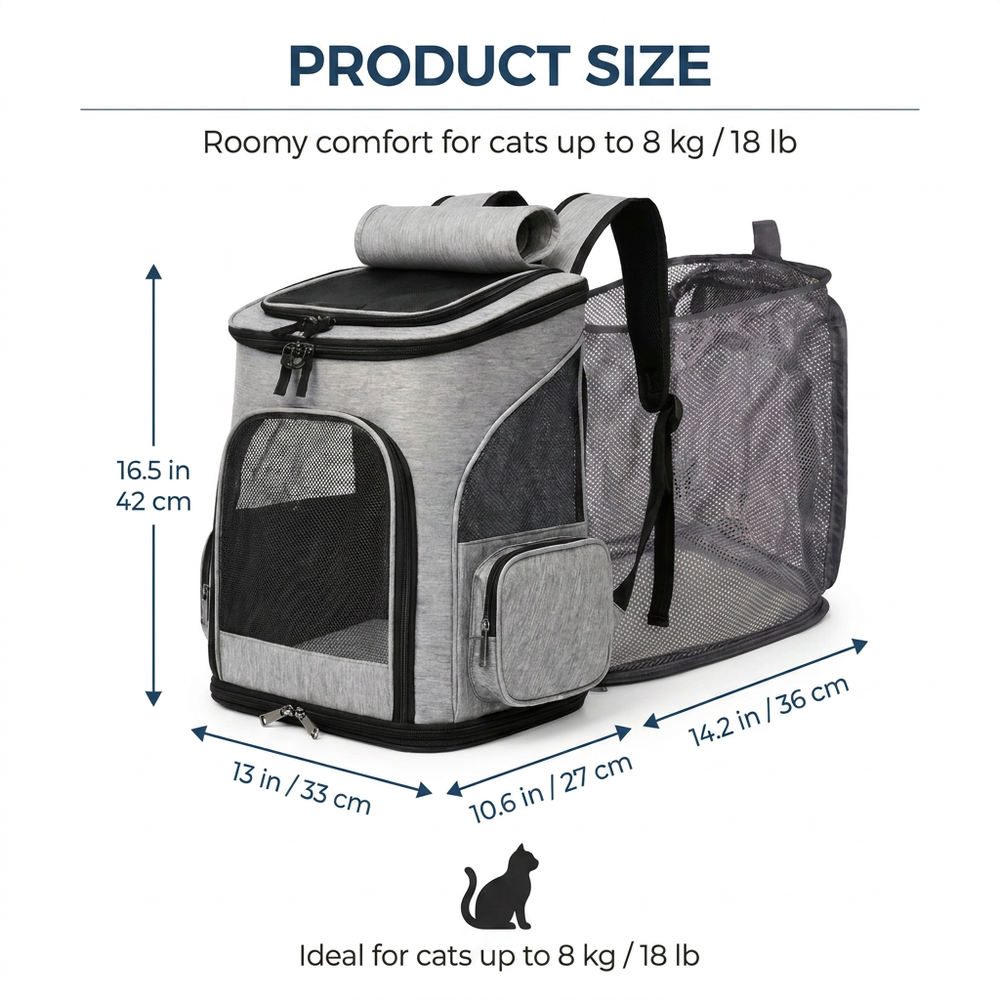 Voyage Haven Cat Carrier — Size guide