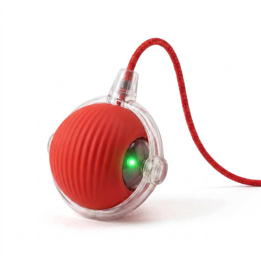Zoomie smart rolling cat ball Red Tail