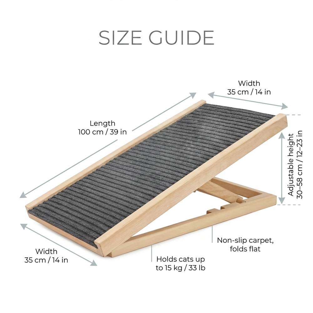 Easeway Cat Ramp — Size guide
