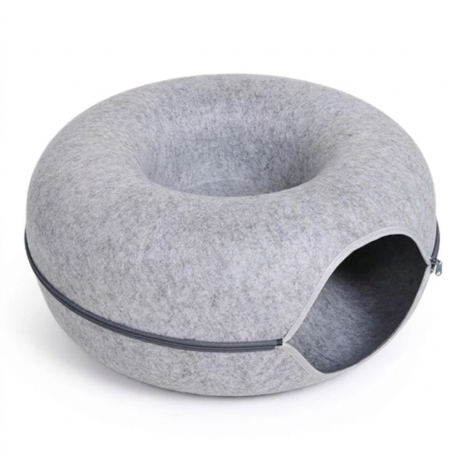 Burrow cat tunnel bed Light Grey