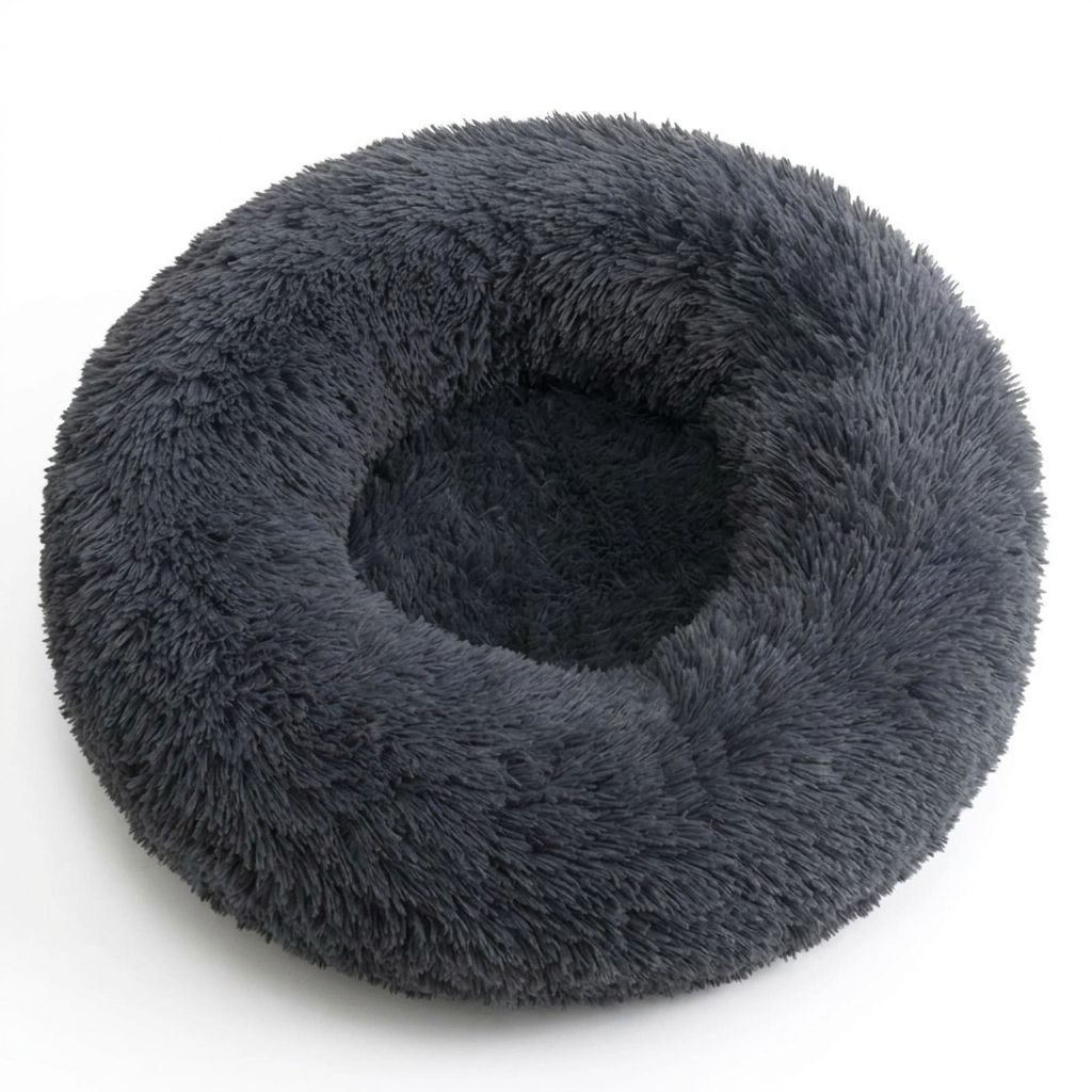 Halo calming donut cat bed in Charcoal