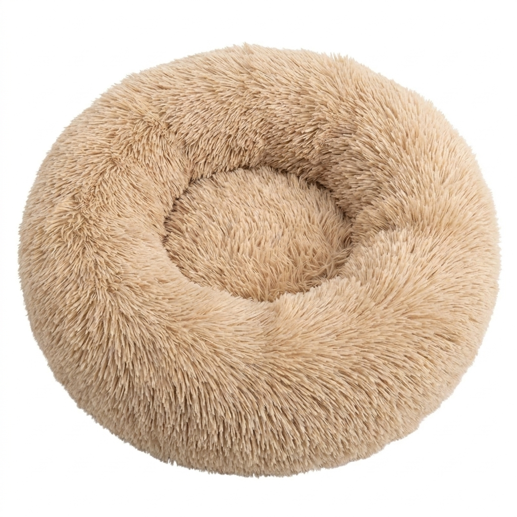 Halo calming donut cat bed in Beige