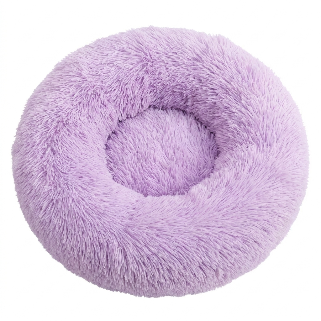 Halo calming donut cat bed in Lavender