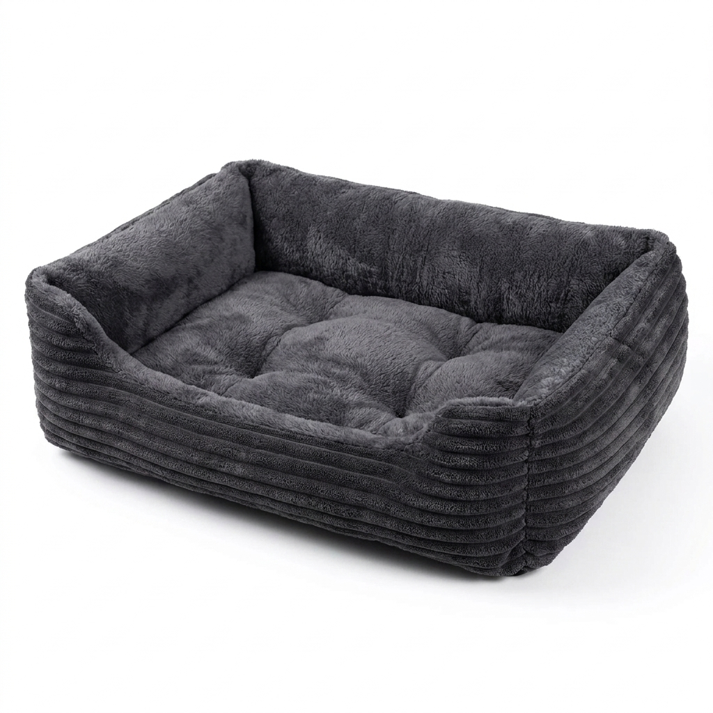 Haven calming cat sofa bed in Charcoal