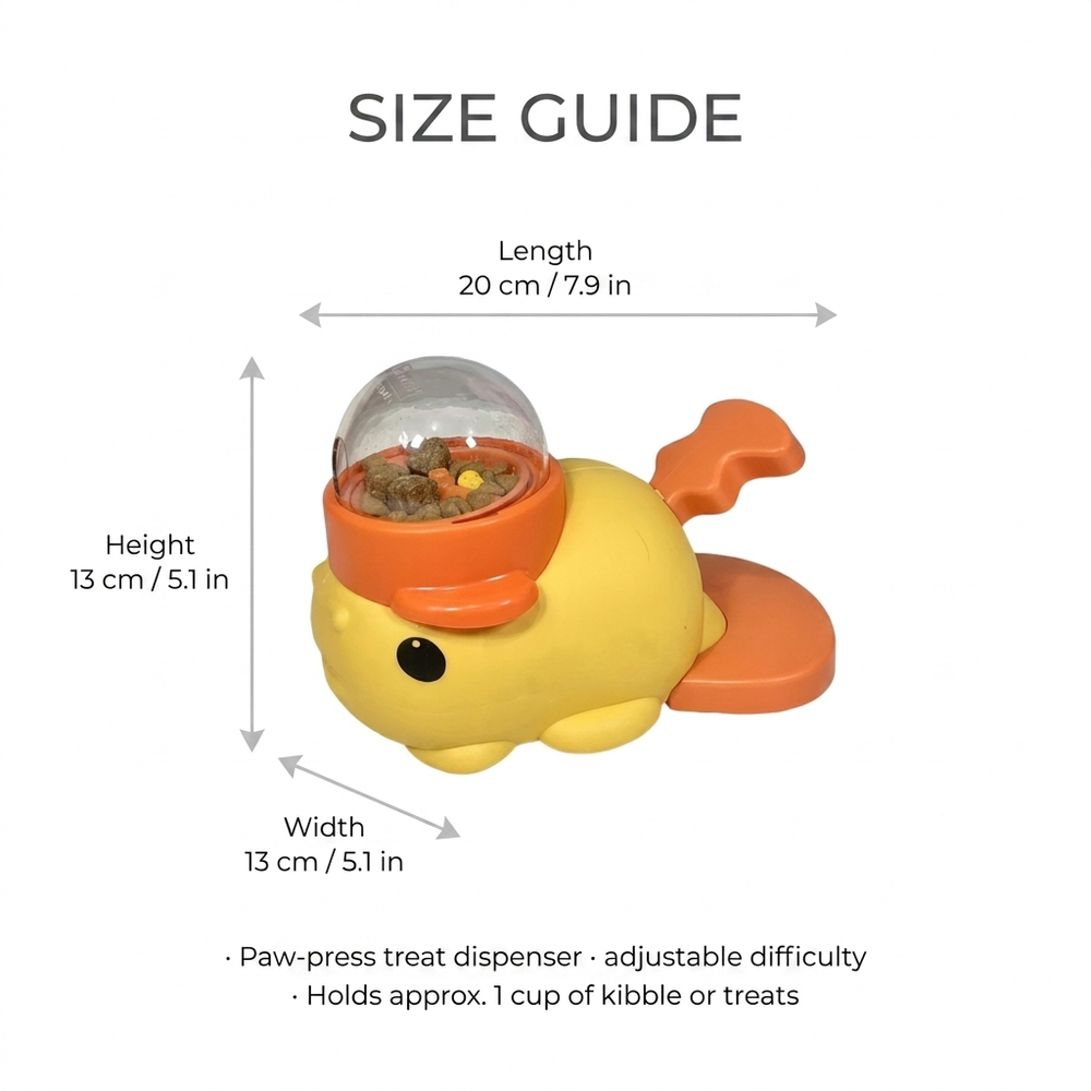 Forage Cat Treat Dispenser — Size guide