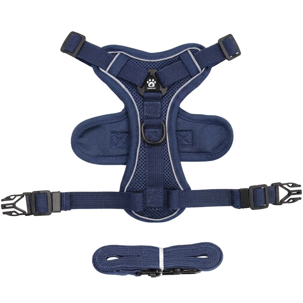 Wander cat harness and leash set in Navy