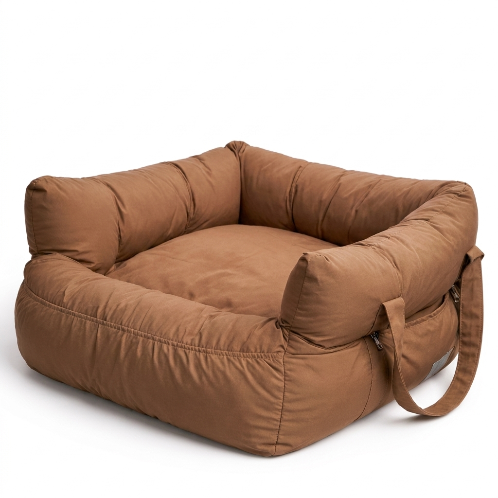 Cruise cat car seat travel bed in Brown
