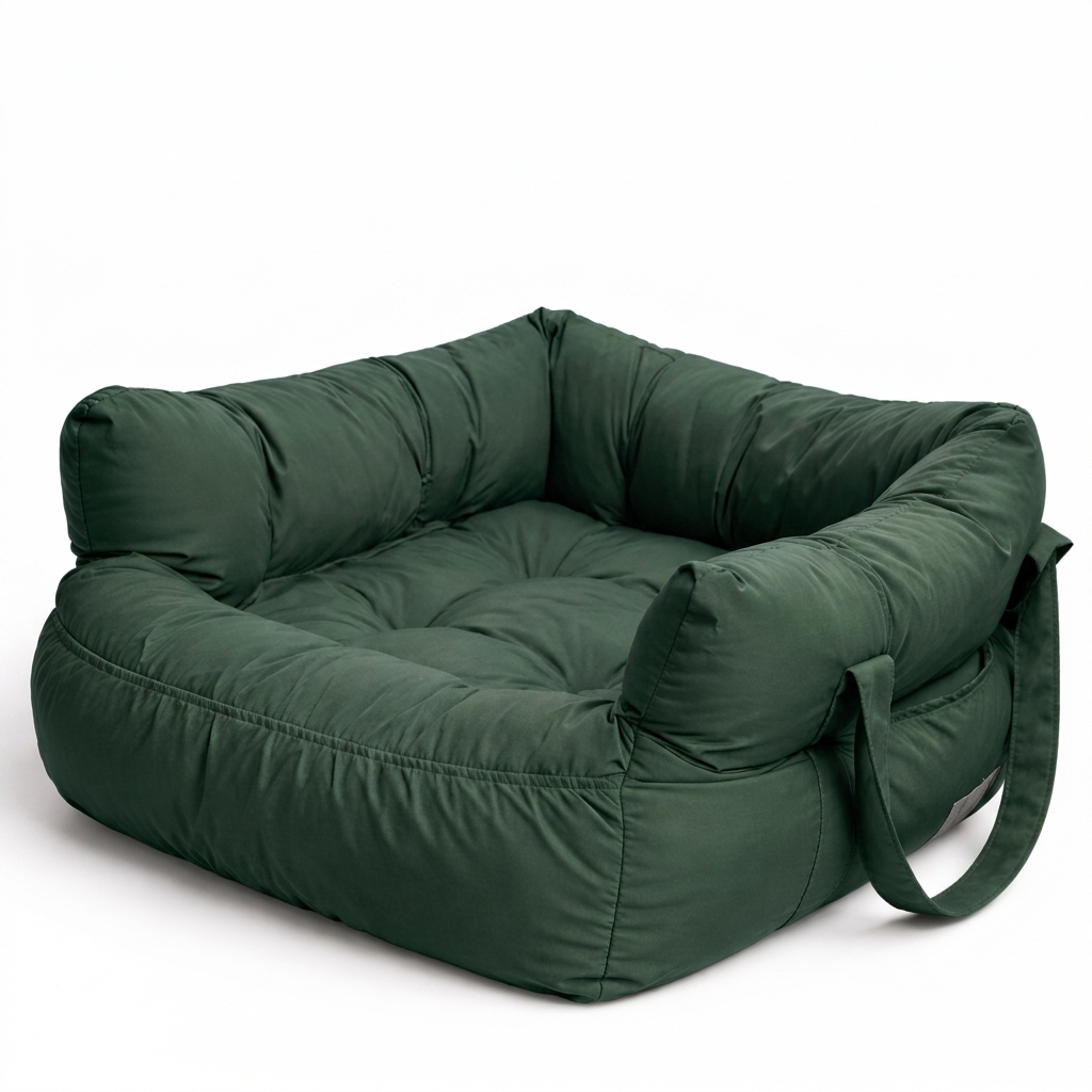 Cruise cat car seat travel bed in Dark Green