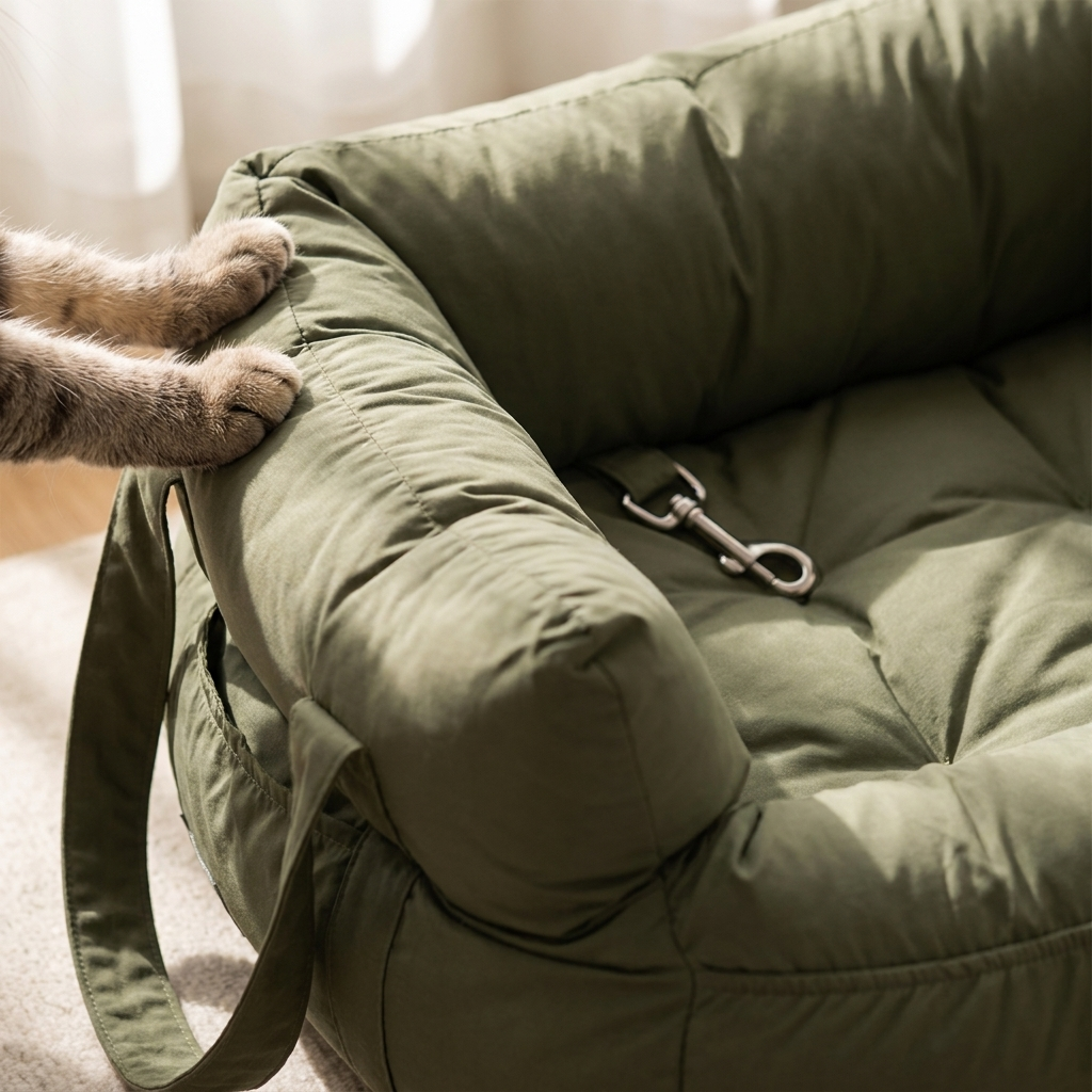 HER COMFIEST SEAT IN THE HOUSE — AND THE CAR