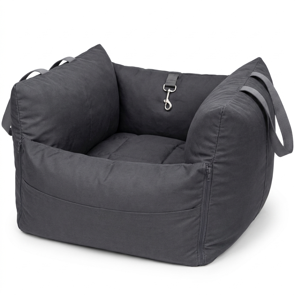Cove cat car seat bed in Charcoal Grey