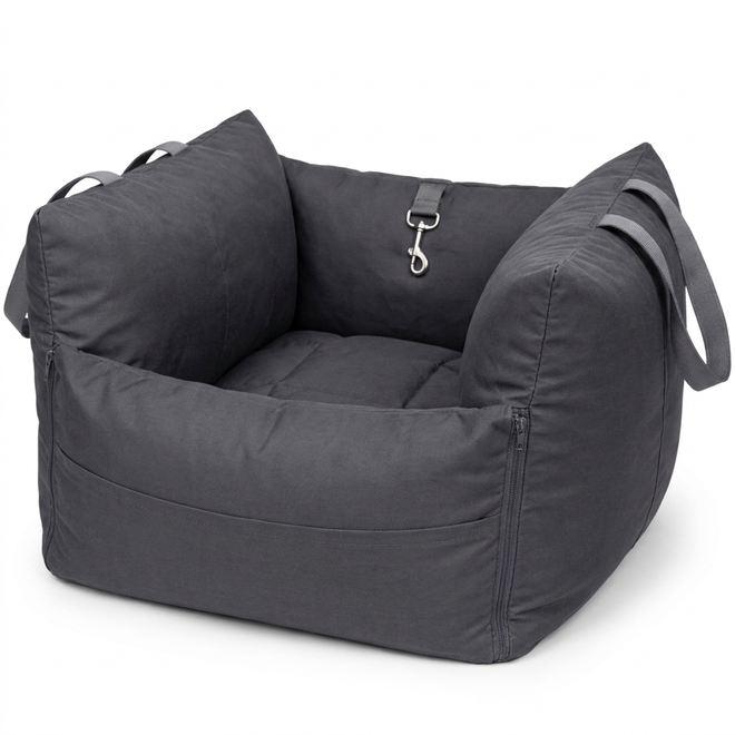 Cove cat car seat bed in Charcoal Grey