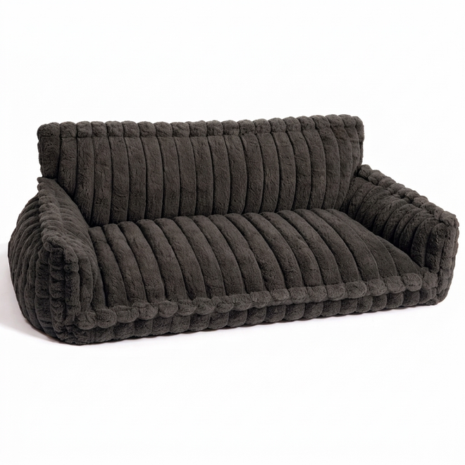 Reverie orthopedic cat sofa bed in Dark Grey