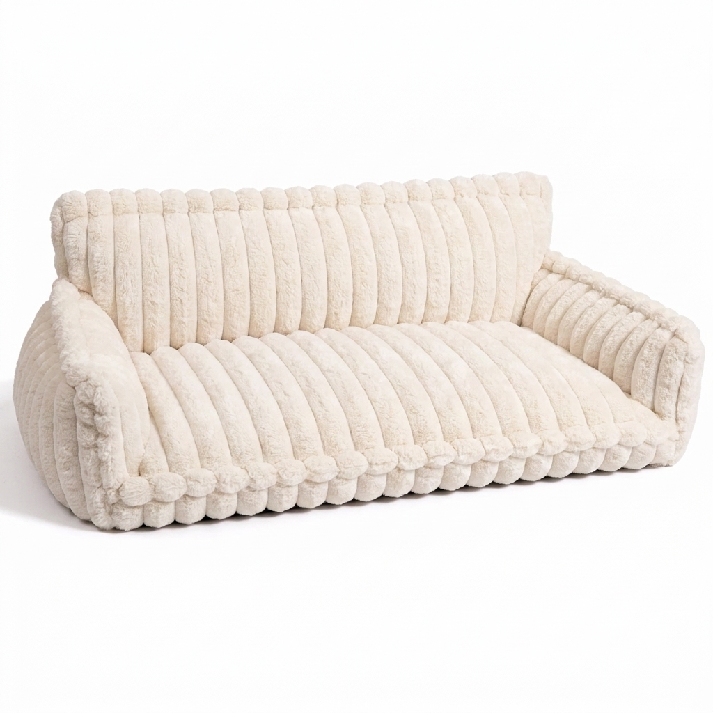 Reverie orthopedic cat sofa bed in White