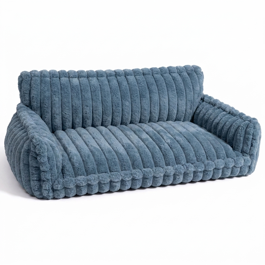 Reverie orthopedic cat sofa bed in Blue