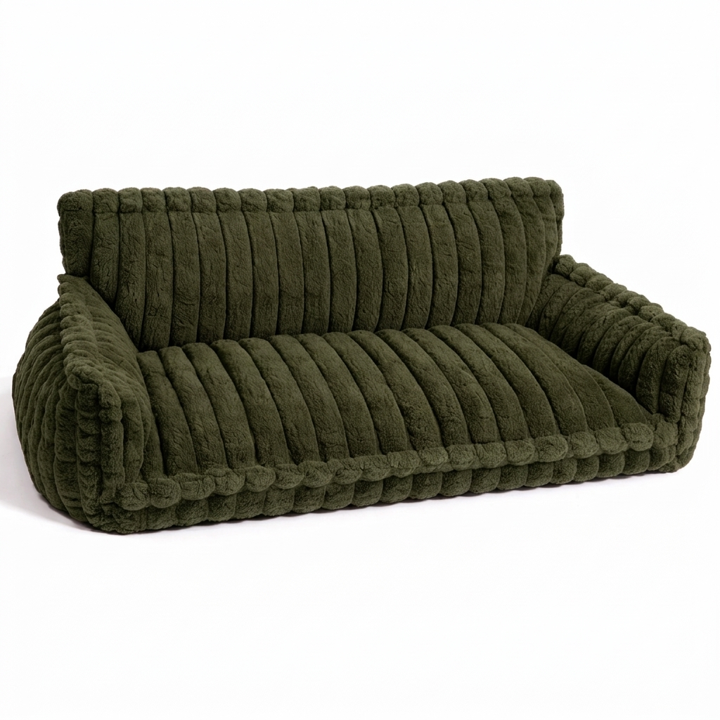 Reverie orthopedic cat sofa bed in Dark Green