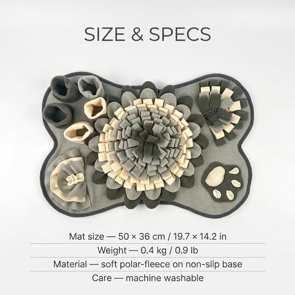 Meadow Cat Snuffle Mat — Size guide