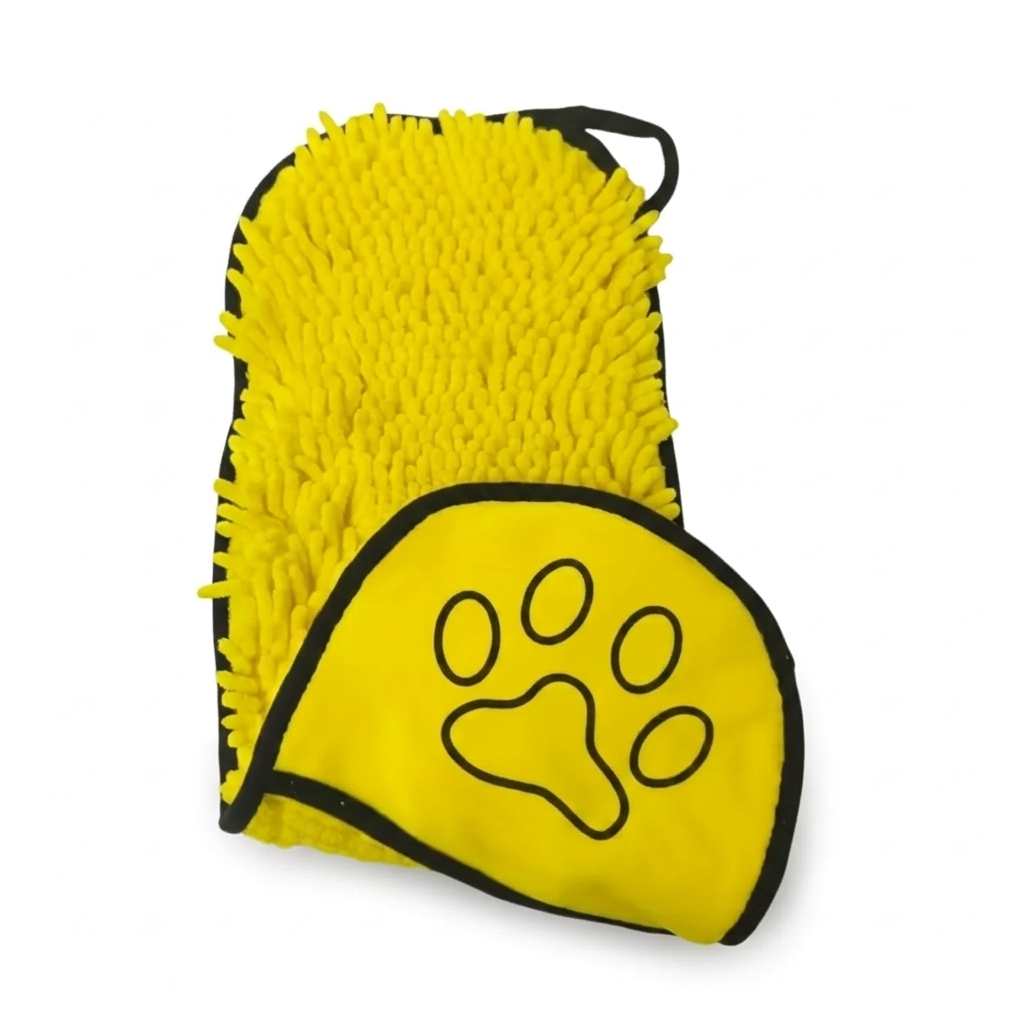 Cocoon super-absorbent cat bath towel, yellow
