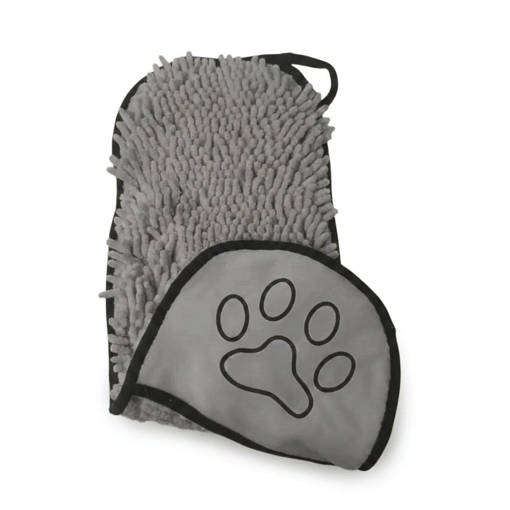 Cocoon super-absorbent cat bath towel, grey