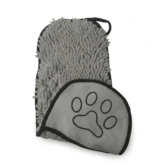 Cocoon super-absorbent cat bath towel, grey