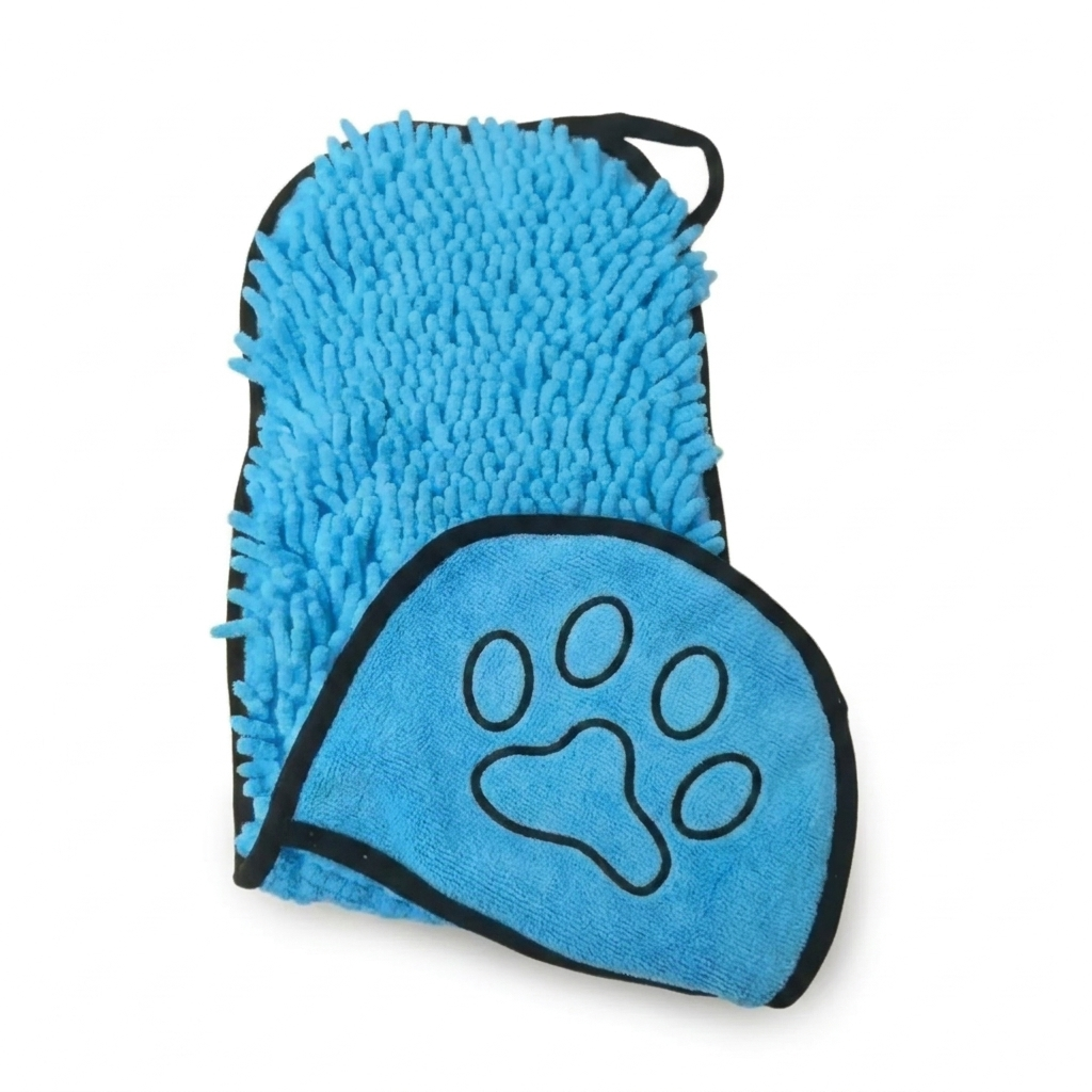 Cocoon super-absorbent cat bath towel, blue