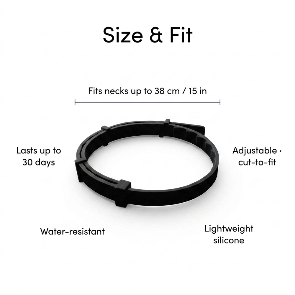 Serene Calming Cat Collar — Size guide