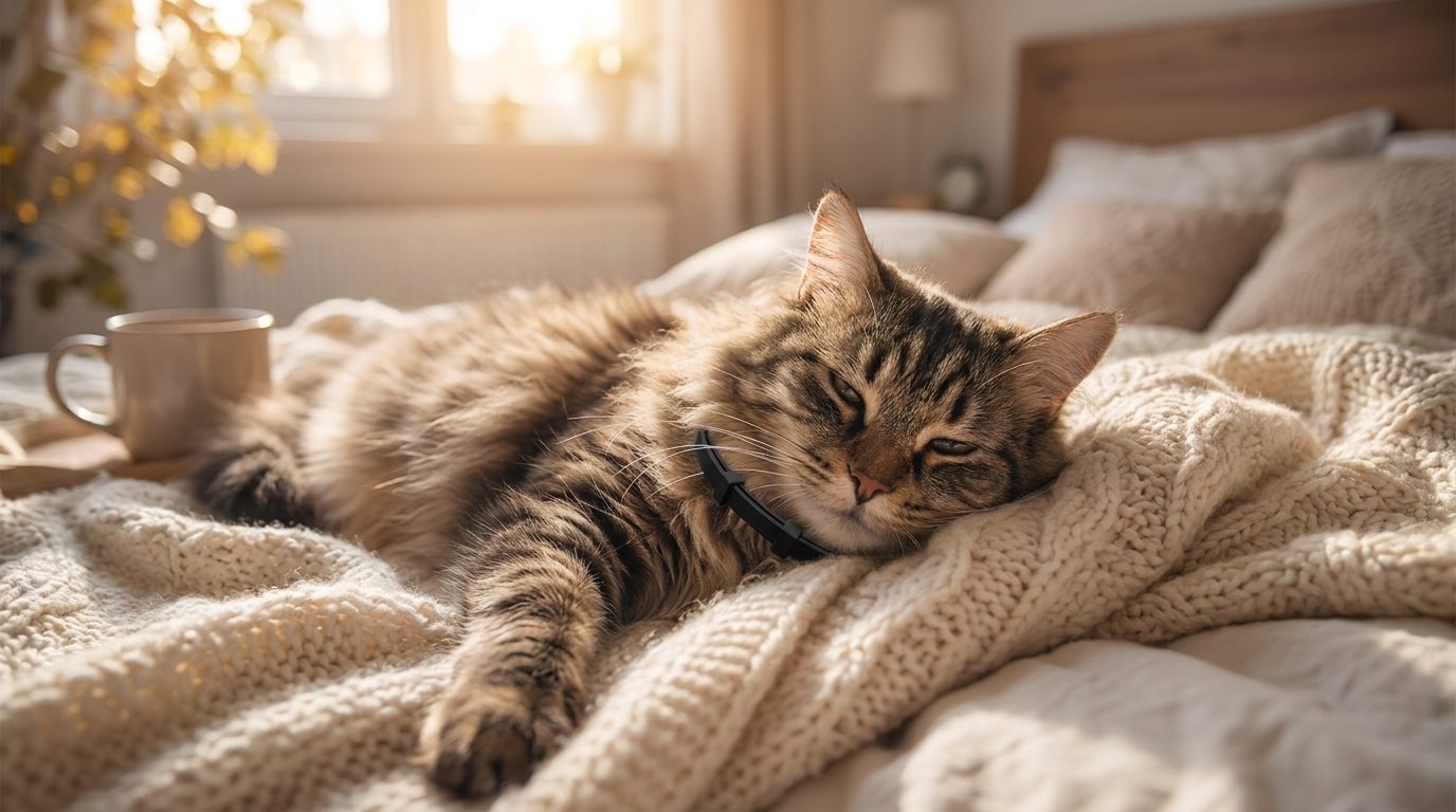 Serene calming cat collar video cover