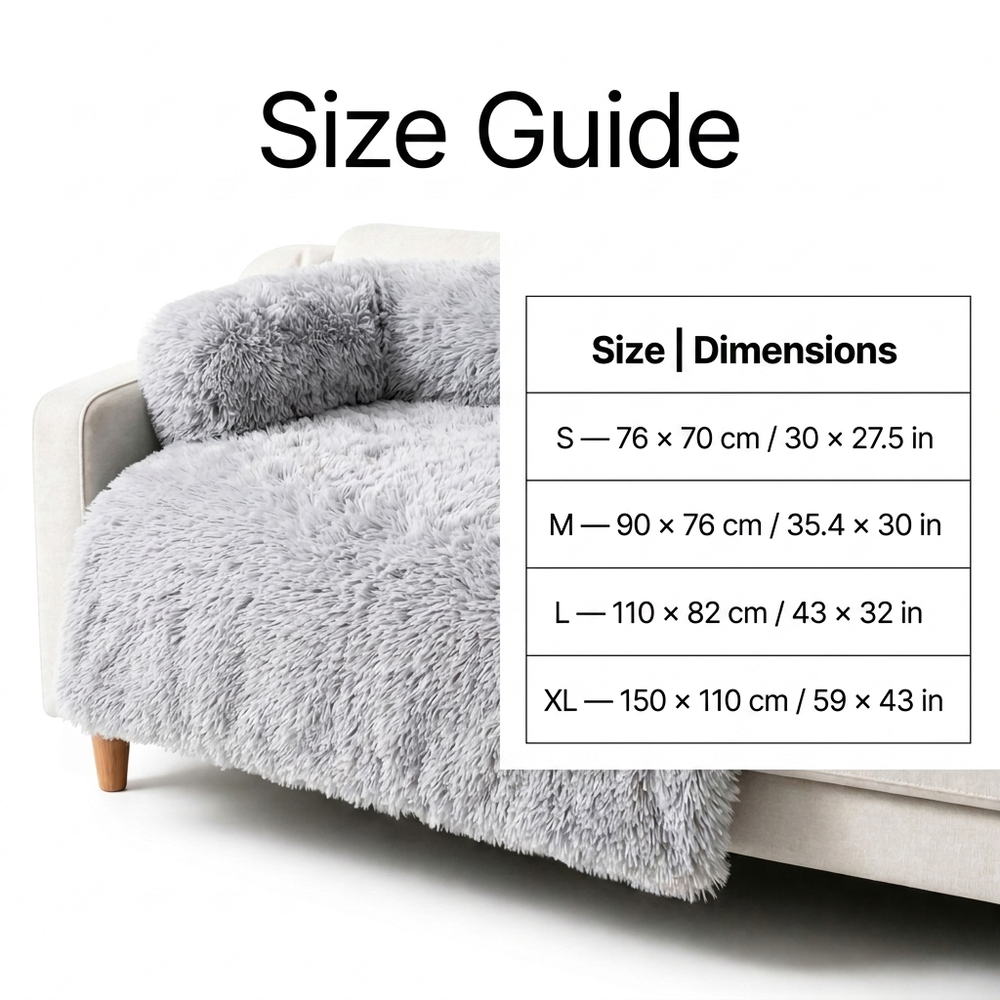 Willow Calming Cat Bed — Size guide